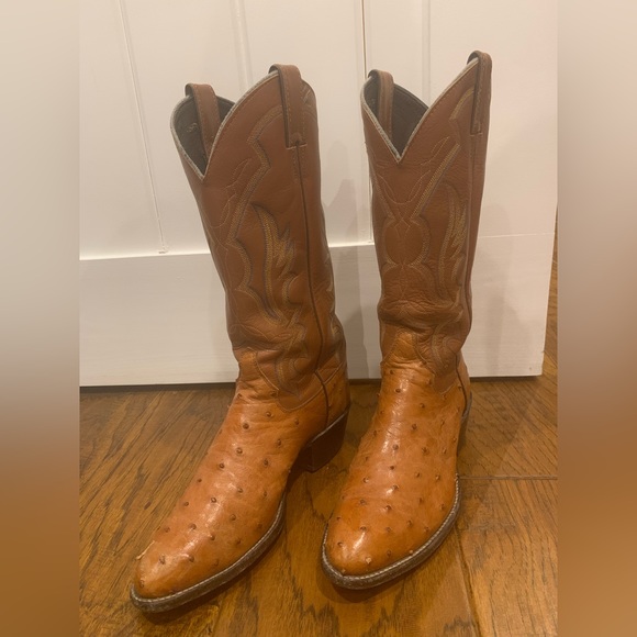 Justin Boots Shoes Ostrich Skin Boots Poshmark